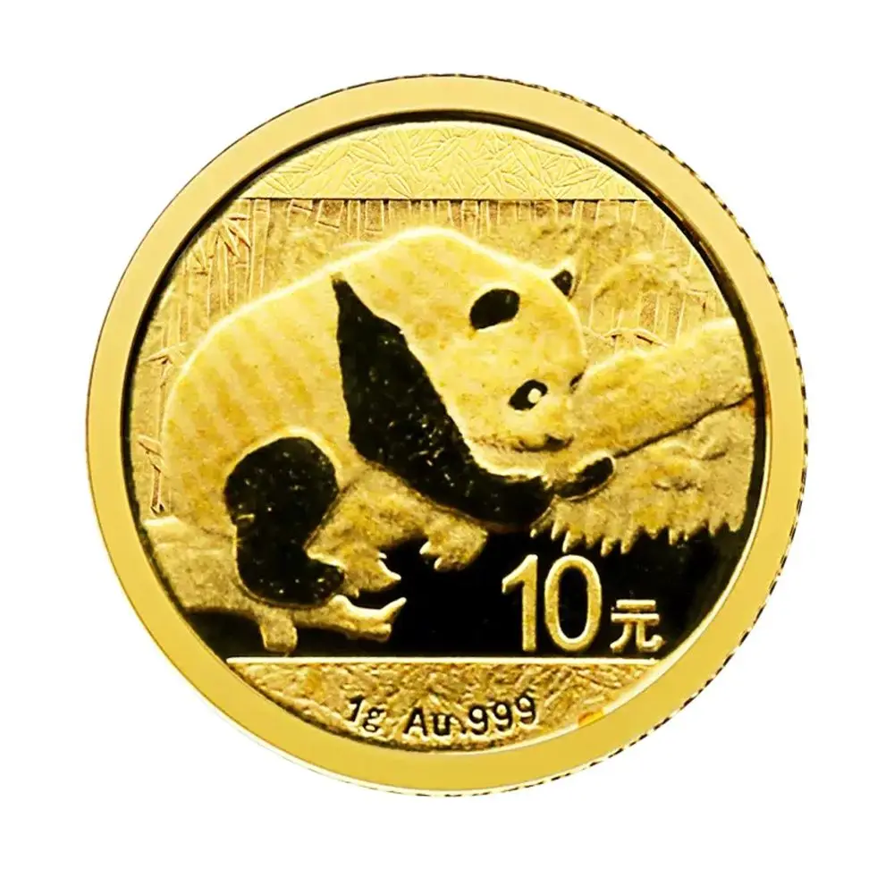 2016 Китай Панда Златна възпоменателна монета/кюлчета истински оригинален 1g Au.999 10 юана UNC0