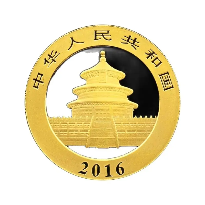 2016 Китай Панда Златна възпоменателна монета/кюлчета истински оригинален 1g Au.999 10 юана UNC1