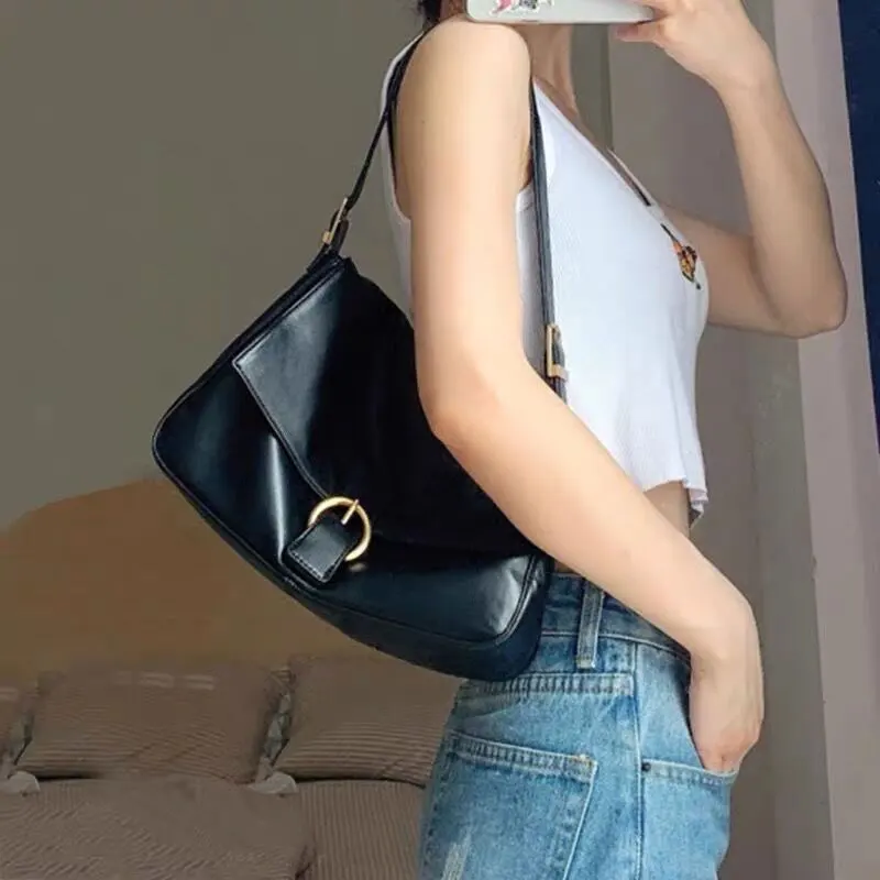 Дамска чанта 2023, нова голяма чанта голям за подмишниците, модерна чанта през рамо, мека ретро-нишевая дизайнерска чанта, модерна чанта0