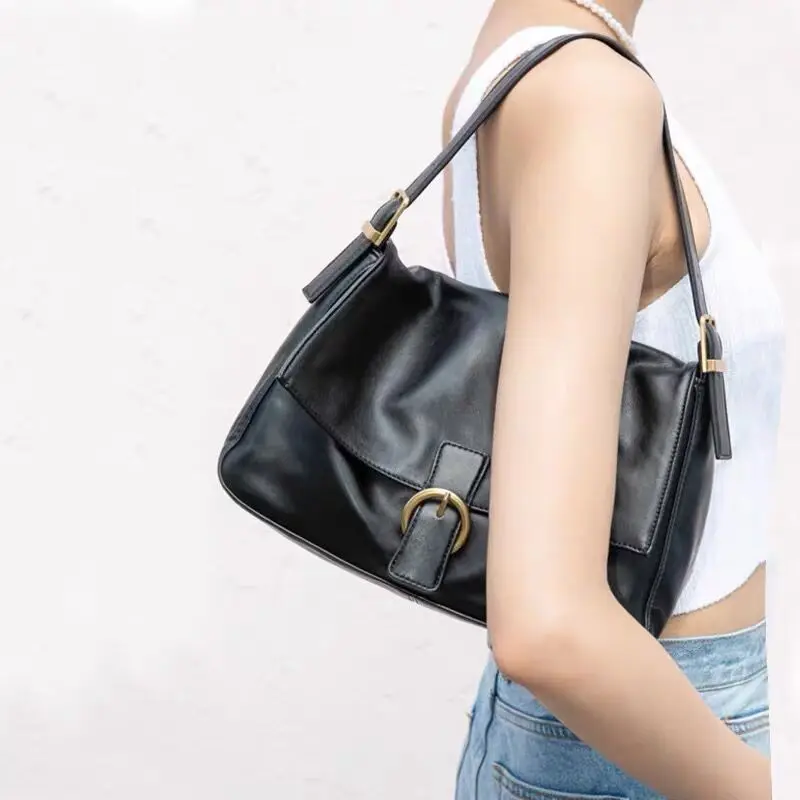 Дамска чанта 2023, нова голяма чанта голям за подмишниците, модерна чанта през рамо, мека ретро-нишевая дизайнерска чанта, модерна чанта2