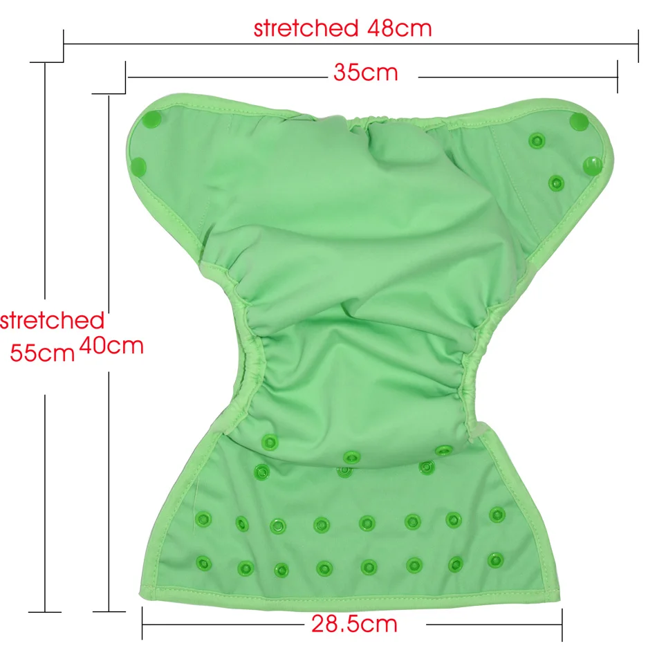 Комплект за памперси от детска тъкан WizInfant OS с 6 прости чехлами плюс един пакет за промиване на шушулки4