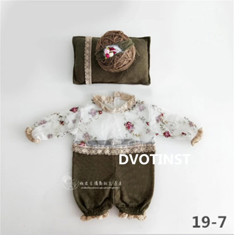 DVOTINST Реквизит за снимки на новородени, вязаная шапка с цветя + тоалети, рокля, комплект от 2 теми, аксесоари за фотография, подпори за студийната стрелба3