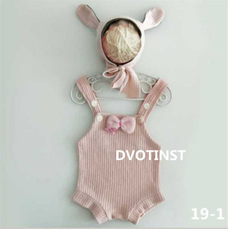 DVOTINST Реквизит за снимки на новородени, вязаная шапка с цветя + тоалети, рокля, комплект от 2 теми, аксесоари за фотография, подпори за студийната стрелба4