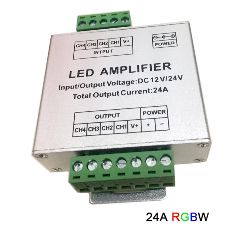 DC12V-24V led усилвател RGBW/RGB 12A 24A 30A 3CH 4CH Изход RGBW/RGB Ленти Led светлина Мощност на Повторител Конзола Контролер0