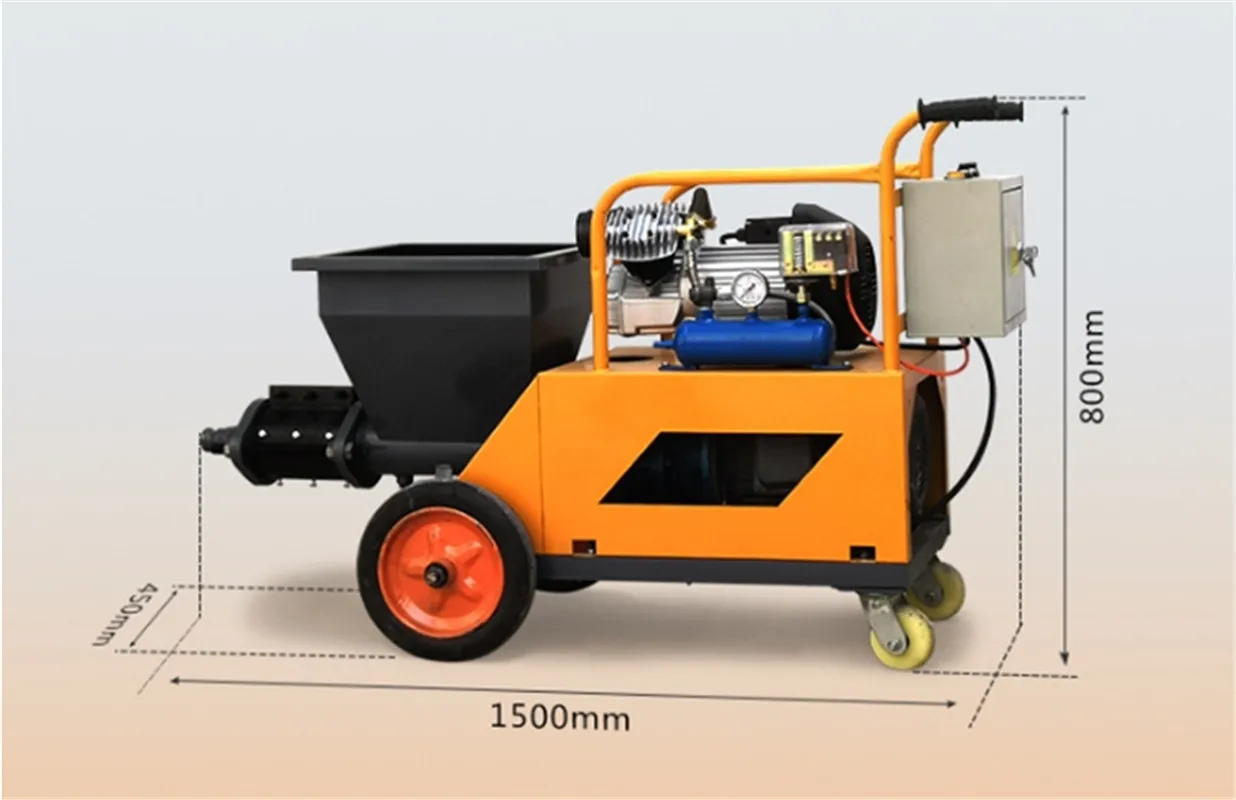 Машина за пръскане на циментов разтвор с мощност 4000 W, многофункционална машина за пръскане на мазилка, електрическа машина за пръскане на мазилка бои от естествен камък1
