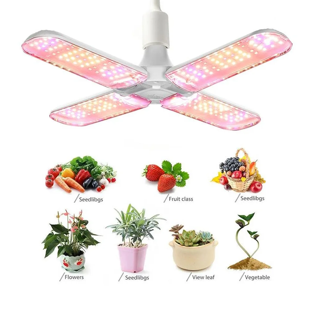 Led сгъваема лампа за отглеждане на растения на пълна гама от 48 W, окрашивающая месо, цветя и зеленчуци в оранжерии, лампа за разсад1