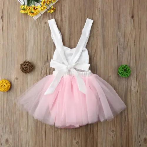 Детски дрехи за новородени момичета, завързана гащеризон принцеса със заек, рокля пакетче, вечерни рокли, размер 0-24 м2