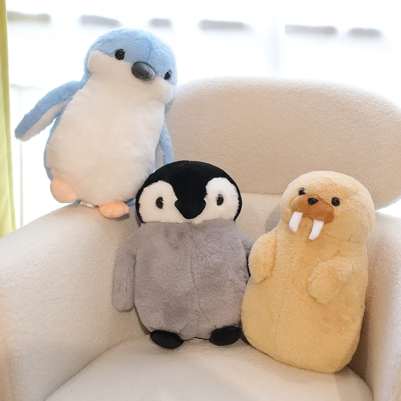 35/45 см Сладък пингвин, плюшени играчки с моржом, мека възглавница с животни, кавайные играчки за децата, за коледни подаръци за рожден ден на дете1