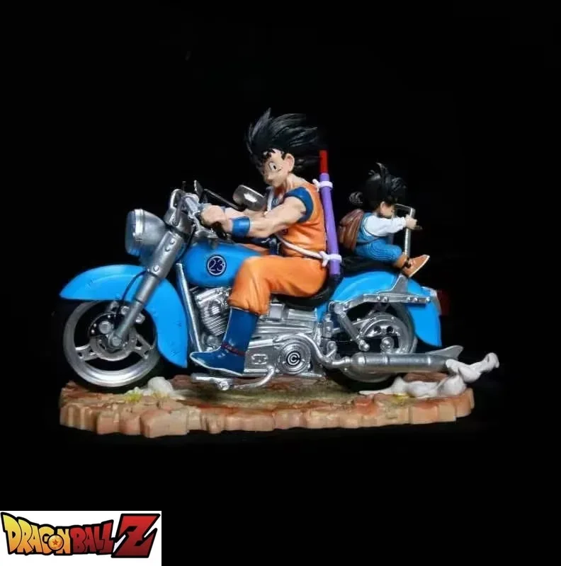 15 см Dragon Ball Мотоциклет son Goku, статуетка Сън Гохана, PVC фигурки, автомобилни декорации, колекция от статуи на GK, играчки, подаръци1