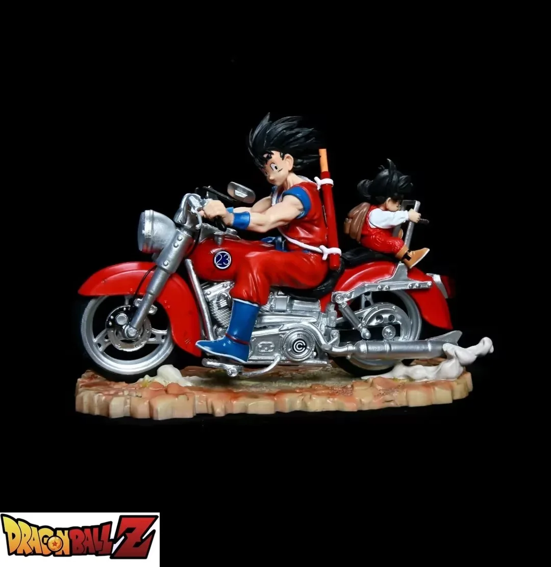 15 см Dragon Ball Мотоциклет son Goku, статуетка Сън Гохана, PVC фигурки, автомобилни декорации, колекция от статуи на GK, играчки, подаръци2