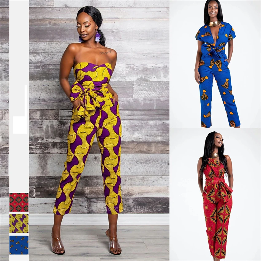 BUSHRA/облекло в африканския стил, бандажный дреха в стил на Анкара, африка гащеризон дашики, етнически секси жена гащеризон 2022, нова мода2