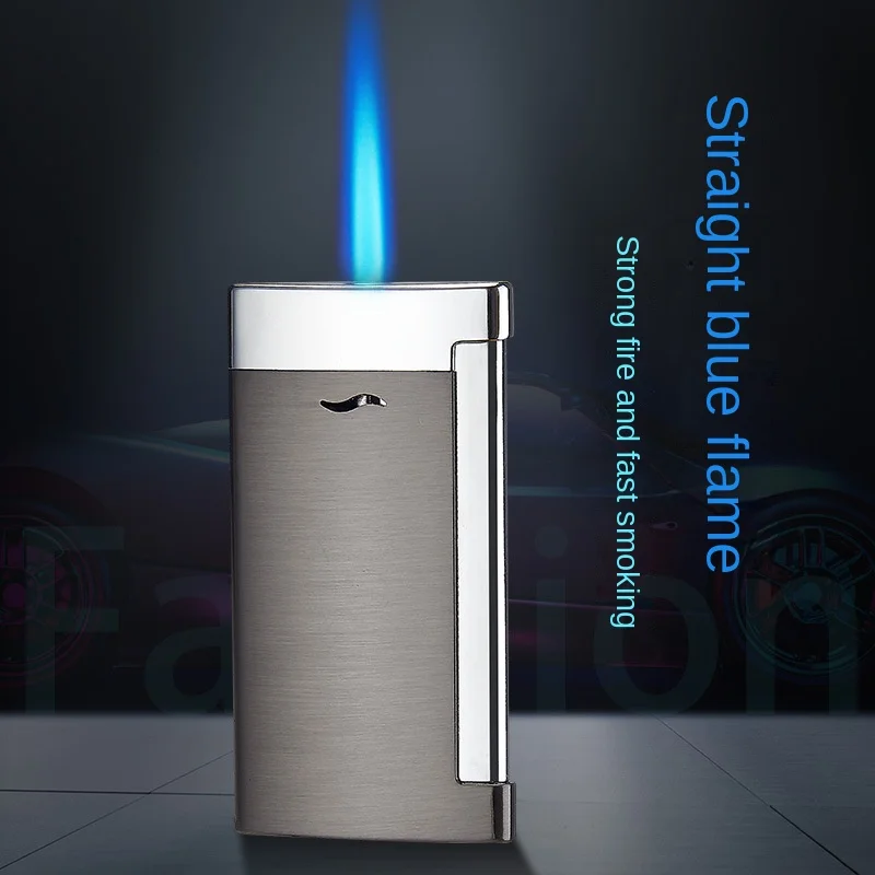 Директен ветрозащитная запалка, метална надуваема запалка със син пламък1