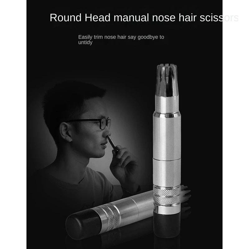 Ръчна Машинка за подстригване на косми в носа, 2 предмета, Средствата за Бръснене Ноздрите, Портативен Тример За косми В носа От Неръждаема Стомана, Защитен И преносим1