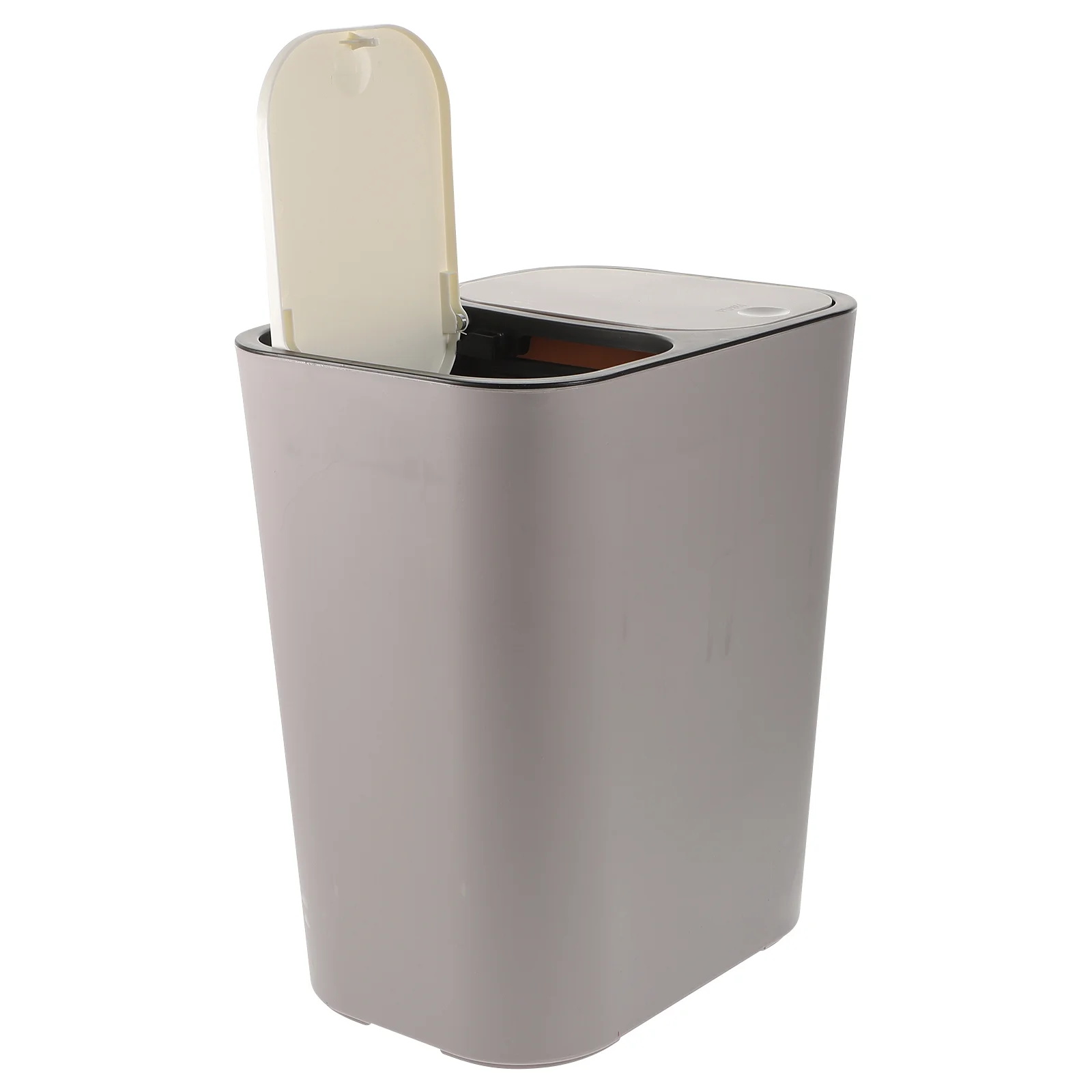 Бяло кошчето за боклук за сортиране на боклука, кухненски боклук, две мрежа за боклук, двойно кошче за боклук за битови отпадъци, полипропилен1
