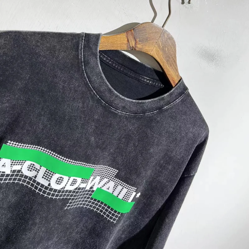 High Street Графична Зелена Лоскутная тениска Acw Оверсайз, тениски с измит логото и принтом Y2k, Градинска Дамски Дрехи, Мъжки Дрехи2