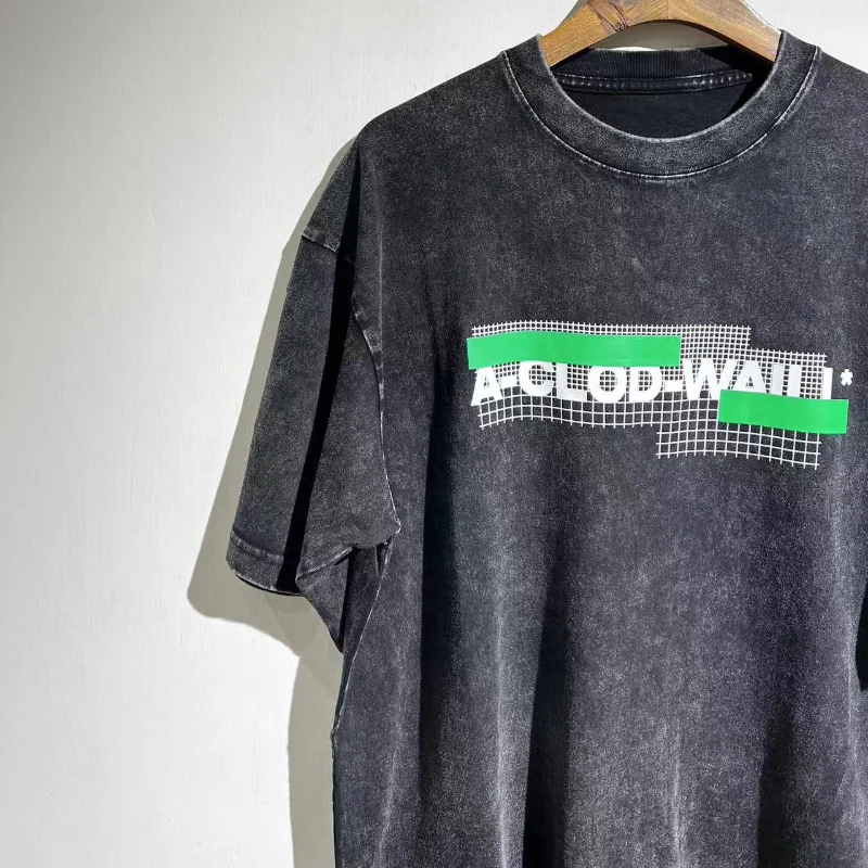 High Street Графична Зелена Лоскутная тениска Acw Оверсайз, тениски с измит логото и принтом Y2k, Градинска Дамски Дрехи, Мъжки Дрехи3