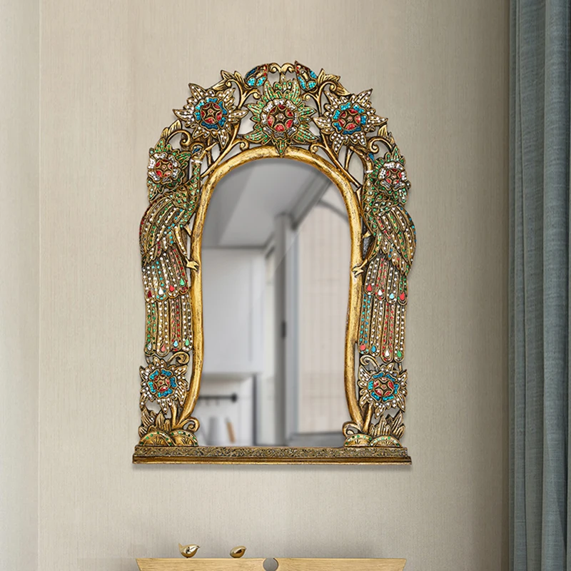Златното декоративно огледало с неправилна форма, реколта занаяти, декоративно огледало по поръчка, рамка за грим, бижу Maison Home Design YX50DM1
