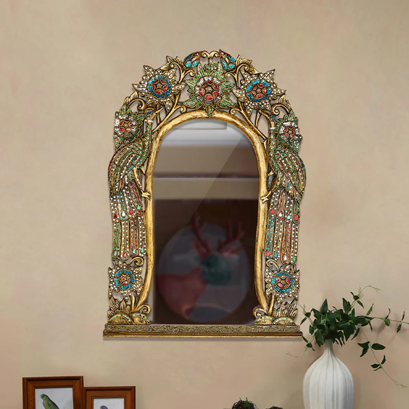 Златното декоративно огледало с неправилна форма, реколта занаяти, декоративно огледало по поръчка, рамка за грим, бижу Maison Home Design YX50DM2