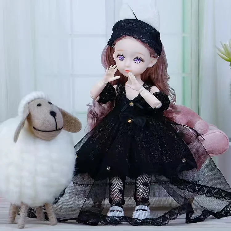30 см Kawaii BJD Кукла, Момиче 6 Точки Шарнира Подвижната Кукла с Модерни Дрехи Мека Коса Обличам Играчки За Момичета Подарък За Рожден Ден на Нова Кукла2
