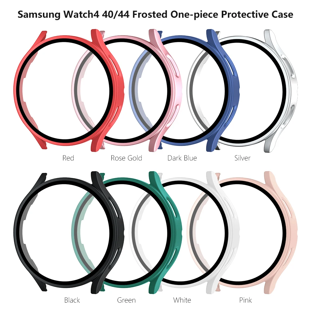 Закалено Стъкло + Калъф за Samsung Galaxy Watch 4 44 мм 40 мм, Покритие на Всички Защитна Броня Калъф Galaxy Watch4 Аксесоари1