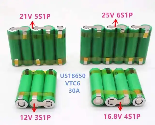 12 В 18650 VTC6 батерия 3000 ма 30 ампера за 12,6 В отвертка батерия заваряване, запояване ленти 3S1P 12,6 В отделението за единица (конфигуриране)0