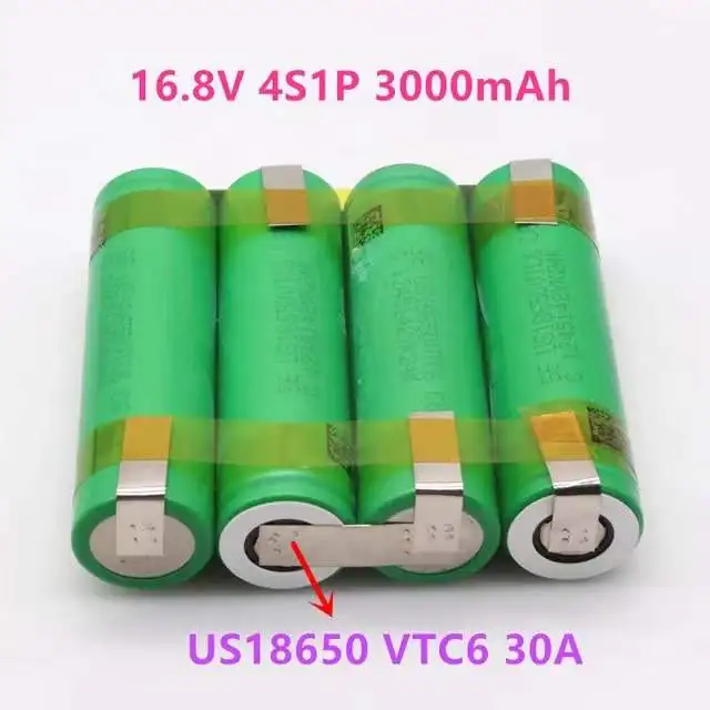 12 В 18650 VTC6 батерия 3000 ма 30 ампера за 12,6 В отвертка батерия заваряване, запояване ленти 3S1P 12,6 В отделението за единица (конфигуриране)3