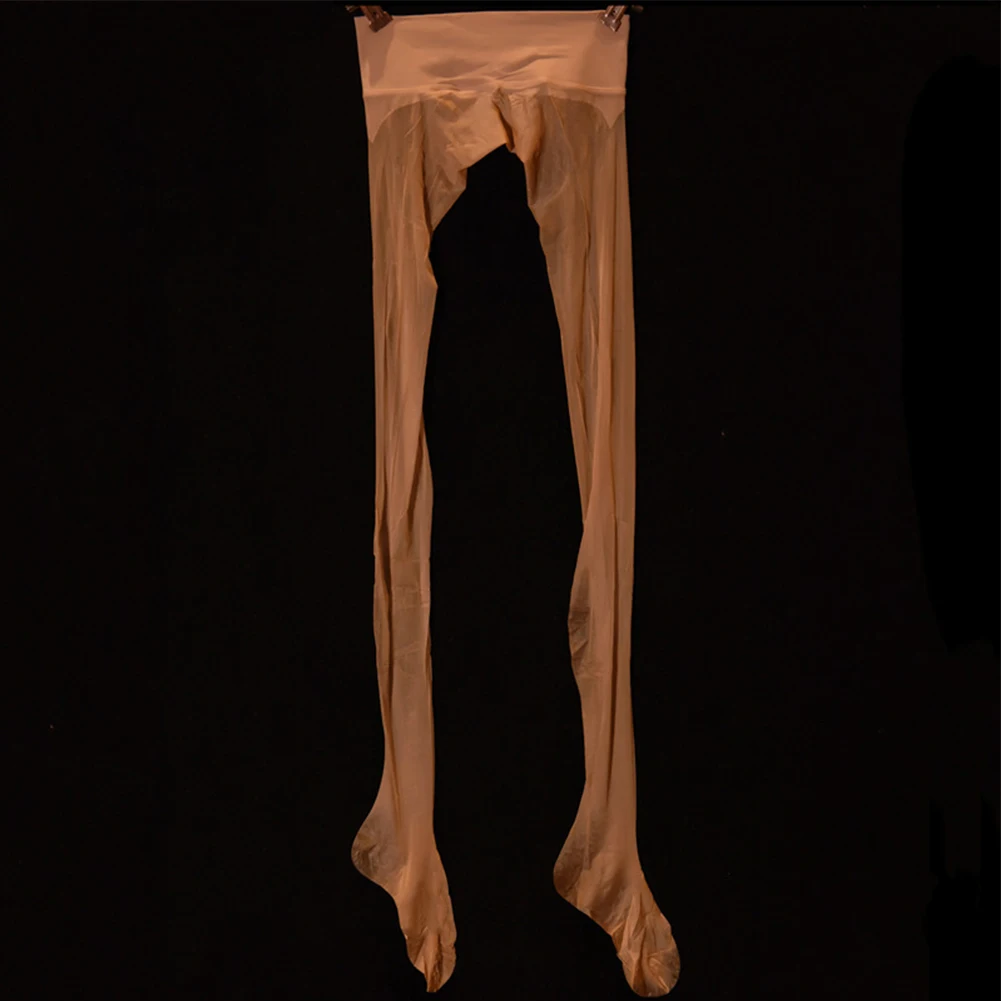 Невидими женски тънки чорапогащи с висока талия, дълбоко разцепление в перинеума, дамски безшевни прозрачни чорапи, чорапогащи, еротично бельо3