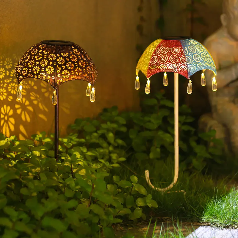 Слънчев уличен градински лампа Art Umbrella Light Водоустойчива IP65 газонный лампа на проектора озеленяване лампа за двора /пътеки0