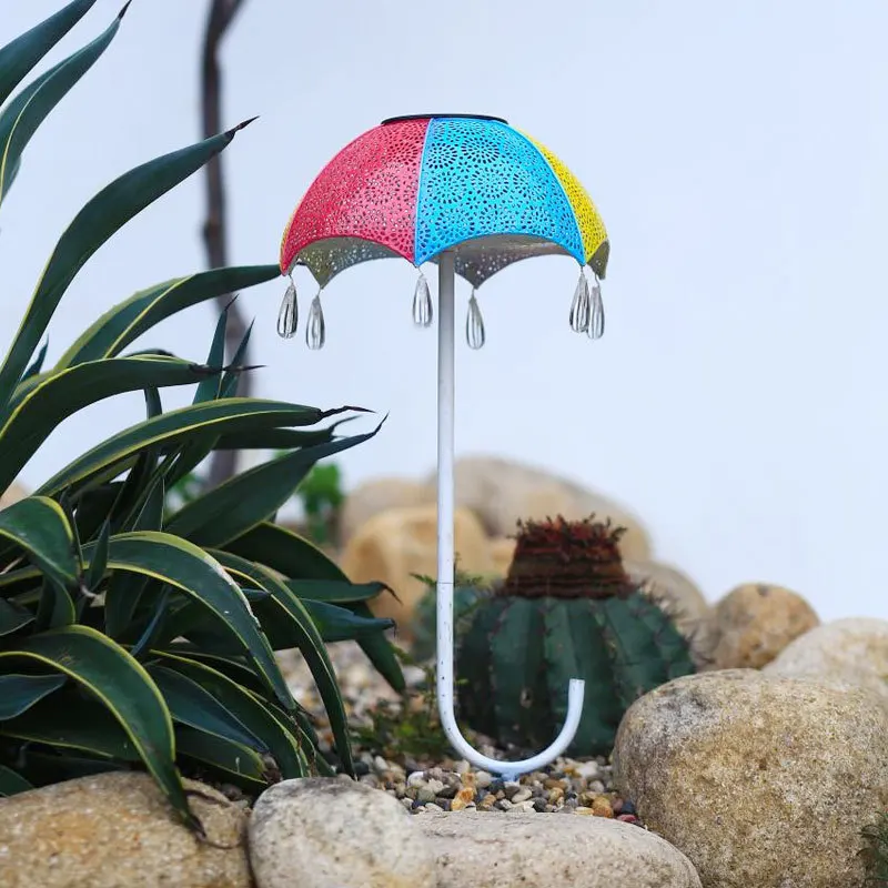 Слънчев уличен градински лампа Art Umbrella Light Водоустойчива IP65 газонный лампа на проектора озеленяване лампа за двора /пътеки1