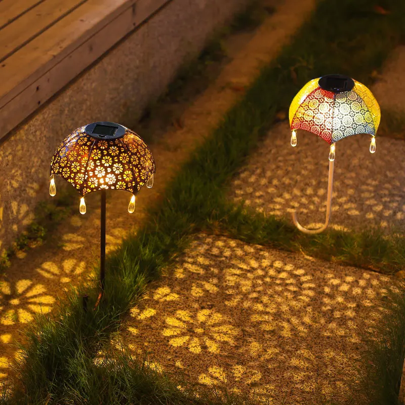 Слънчев уличен градински лампа Art Umbrella Light Водоустойчива IP65 газонный лампа на проектора озеленяване лампа за двора /пътеки2