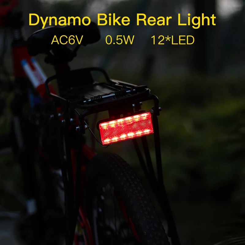 Под наем Динамо Задна Светлина С Габаритным светлина Ac 6 В 0.5 Watt LED Велосипеди Заден Фенер е Подходящ За Закрепване на 50 Мм, Отвор Велосипедна Стойка Носеща Лампа3