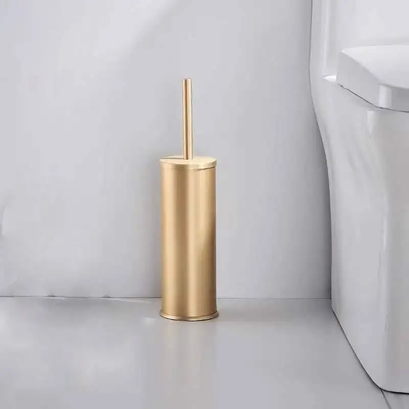 Разкошен златен черен алуминиев държач за тоалетна четка, четка за почистване на баня, домакински почистване на пода, аксесоари за баня2