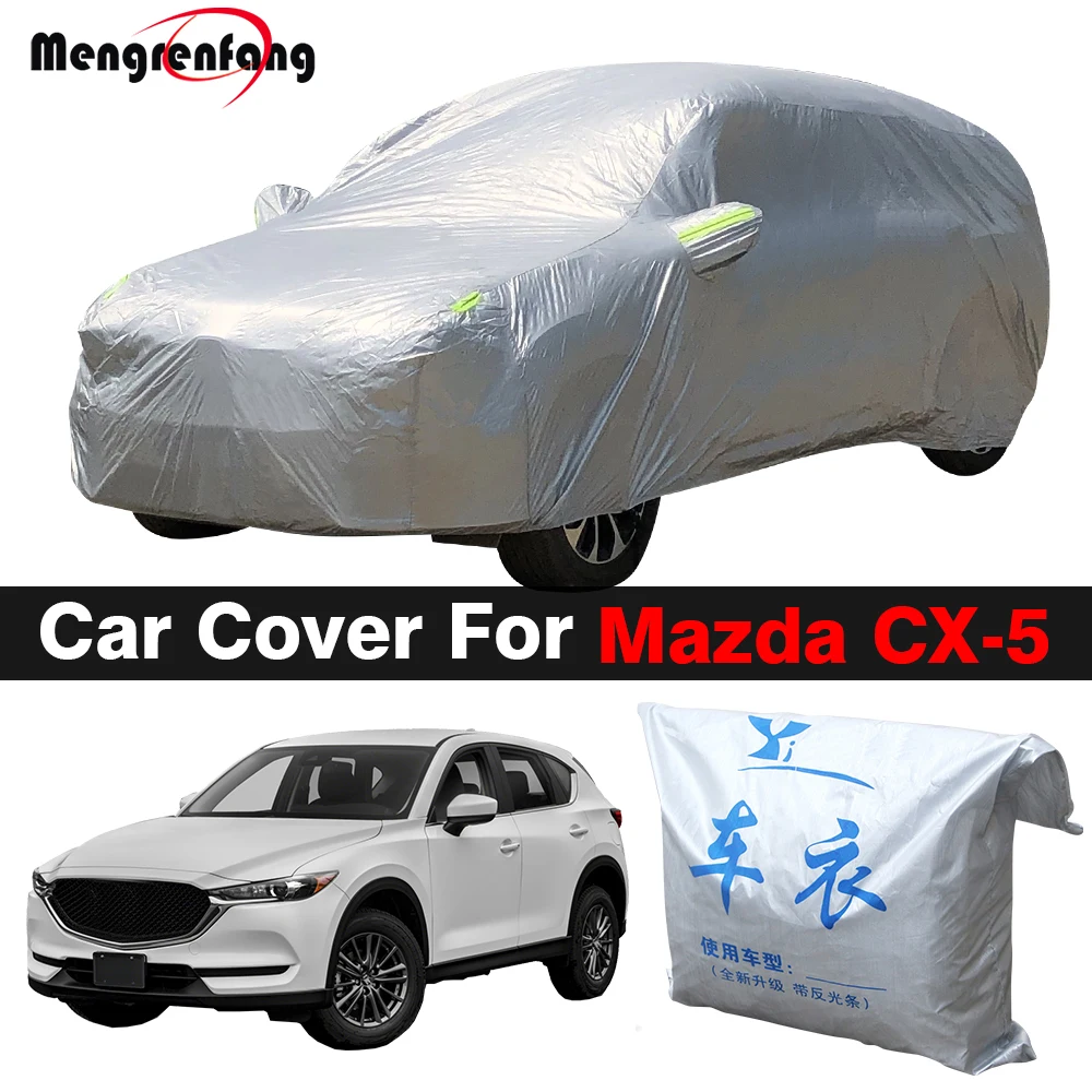Пълно Покритие на Автомобила на Открито Анти-UV Козирка, Устойчив На Дъжд, Сняг, Прахоустойчив Калъф За Suv Mazda CX-5 CX50