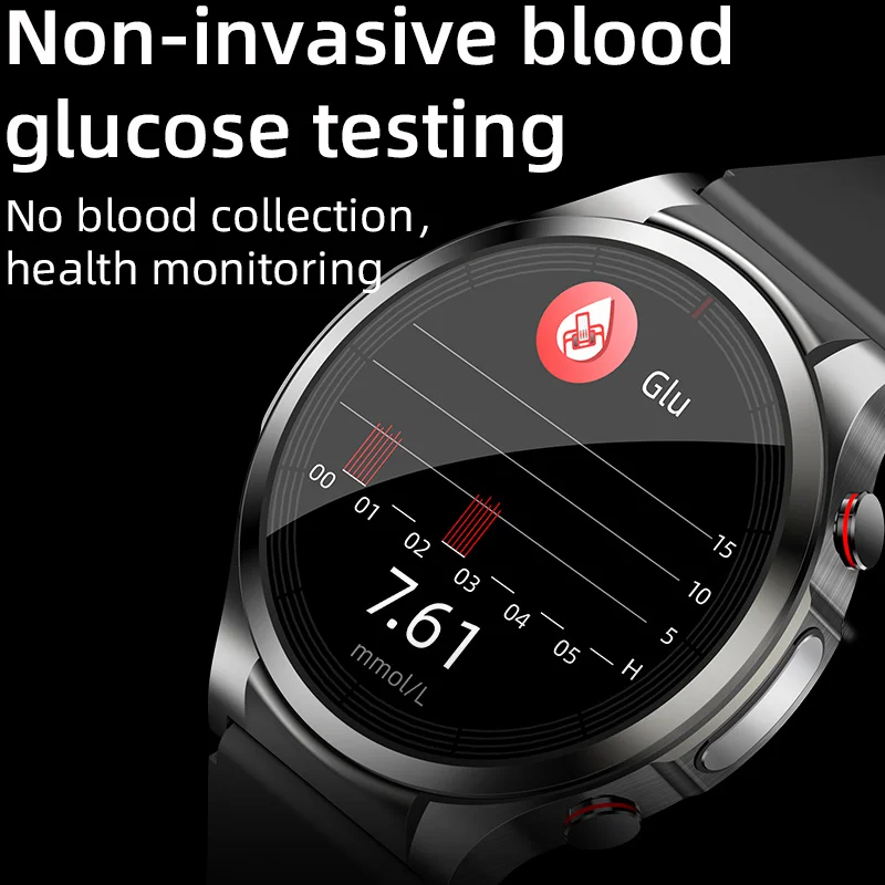 Нови Умен Часовник за измерване на Нивото на Глюкоза в Кръвта, ЕКГ ТОЧКИ за Мониторинг на Сърдечната Честота, Кръвното Налягане, Температурата на Тялото Оксиметрия Смарт Часовници За Мъже Жени3