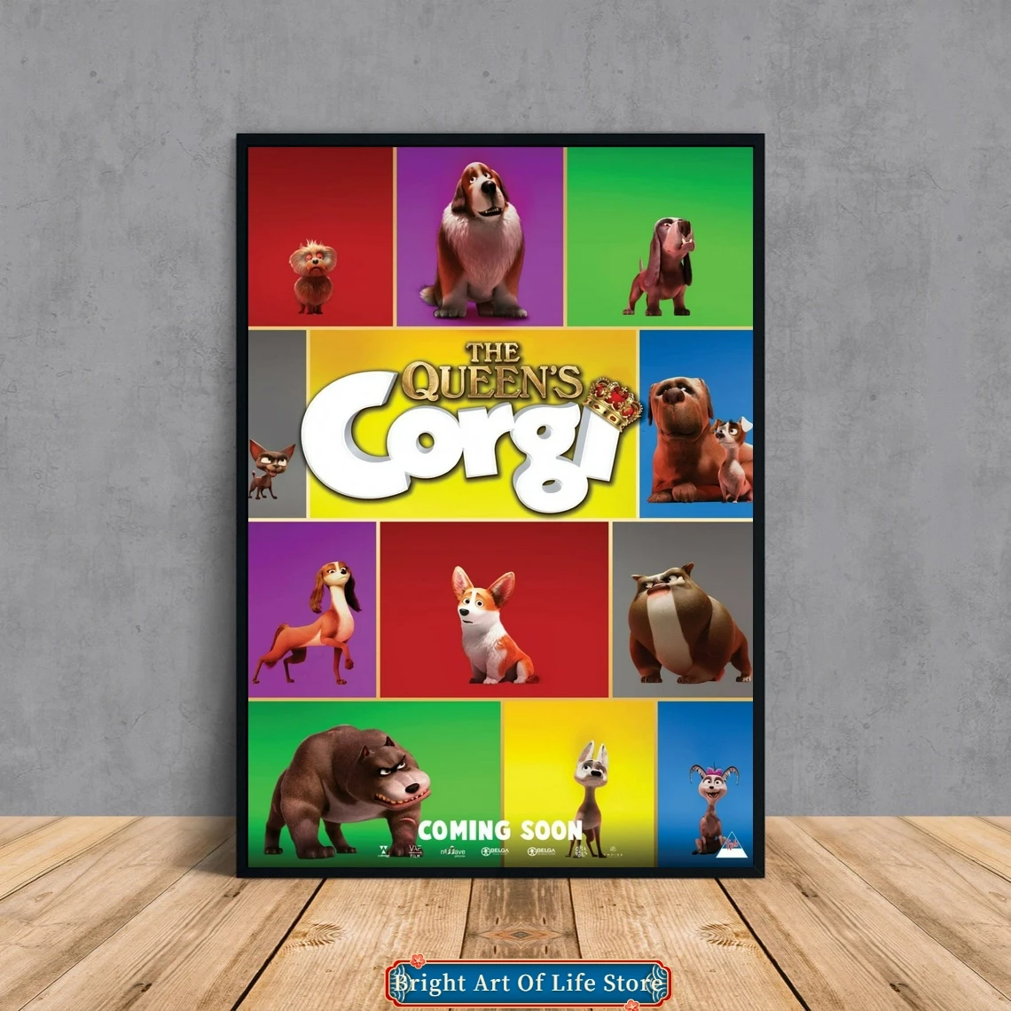 Royal Corgi (2019) Плакат на филма Звездата на Снимки печат на снимки Корица Апартамент Начало Декор Стенни Живопис (Без рамка)0
