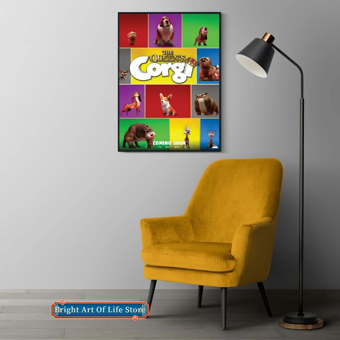 Royal Corgi (2019) Плакат на филма Звездата на Снимки печат на снимки Корица Апартамент Начало Декор Стенни Живопис (Без рамка)1