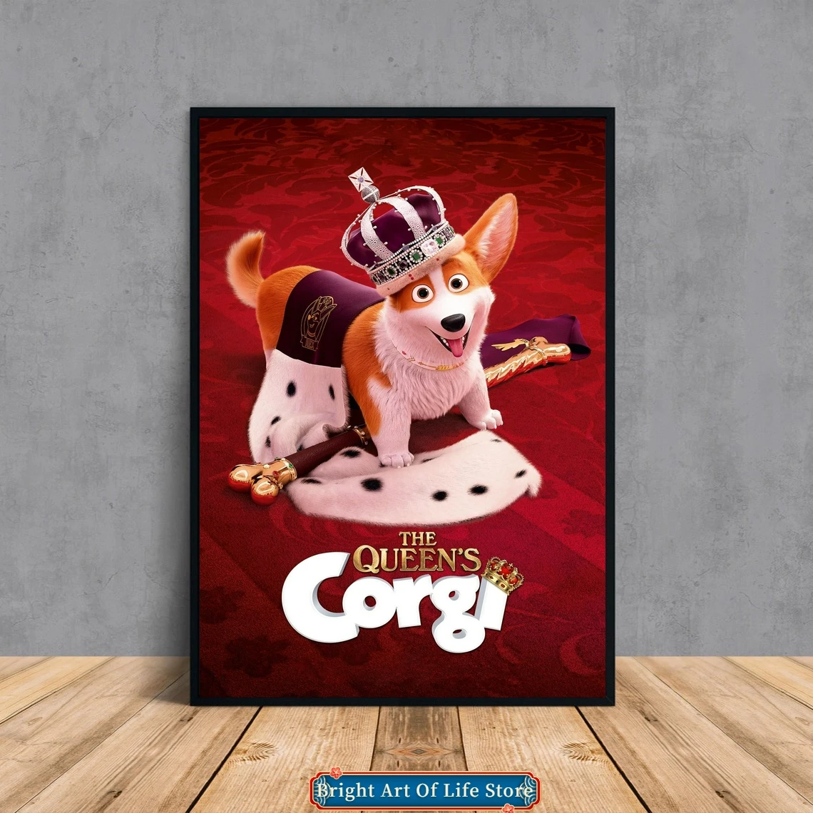 Royal Corgi (2019) Плакат на филма Звездата на Снимки печат на снимки Корица Апартамент Начало Декор Стенни Живопис (Без рамка)4