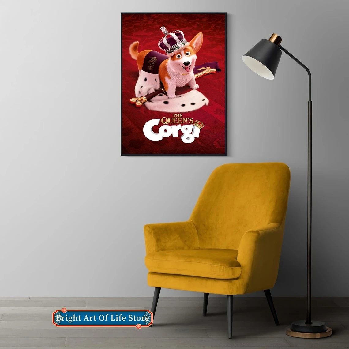 Royal Corgi (2019) Плакат на филма Звездата на Снимки печат на снимки Корица Апартамент Начало Декор Стенни Живопис (Без рамка)5