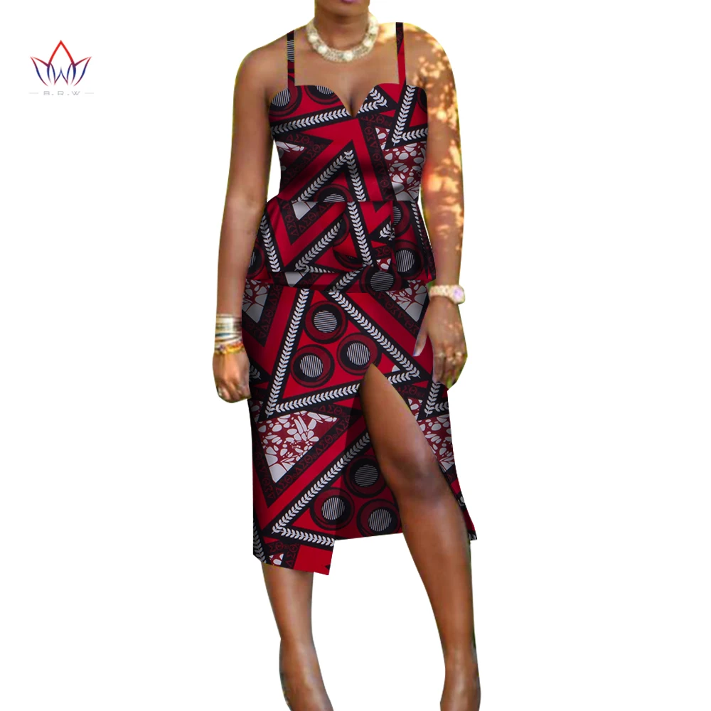 Комплект Прагове от 2 теми, Африкански Дамски Блузи с принтом и Комплекти от Прагове Басейн Riche, Африканска Облекло, Риза с V-образно деколте, Празнична Облекло WY62262