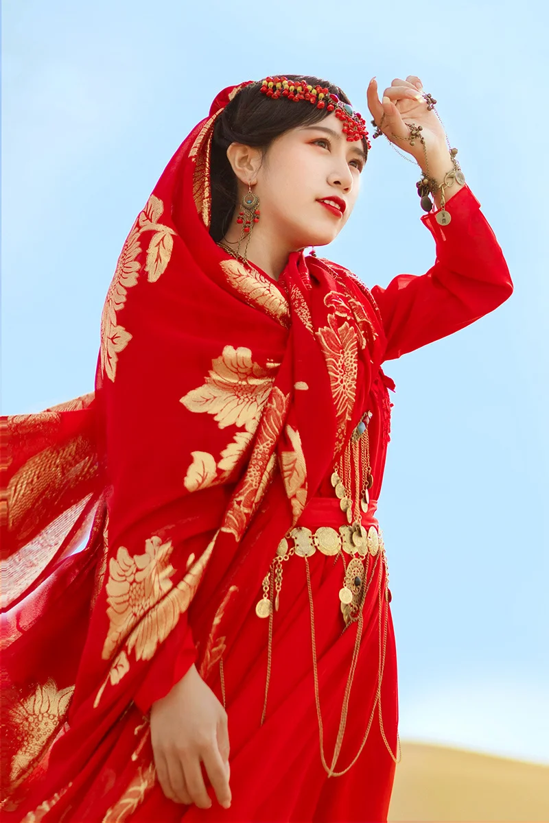 Поясная верига за костюми Дуньхуан Хан, древното бижу за талията, верига от метална сплав, поясная верига за ориенталски танци 1