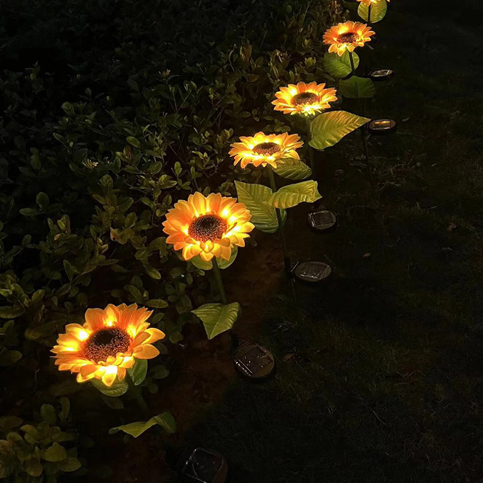 2 бр. външни осветителни тела със слънчева енергия, водоустойчив мека декоративна лампа за бистро в задния двор, сватба парти1