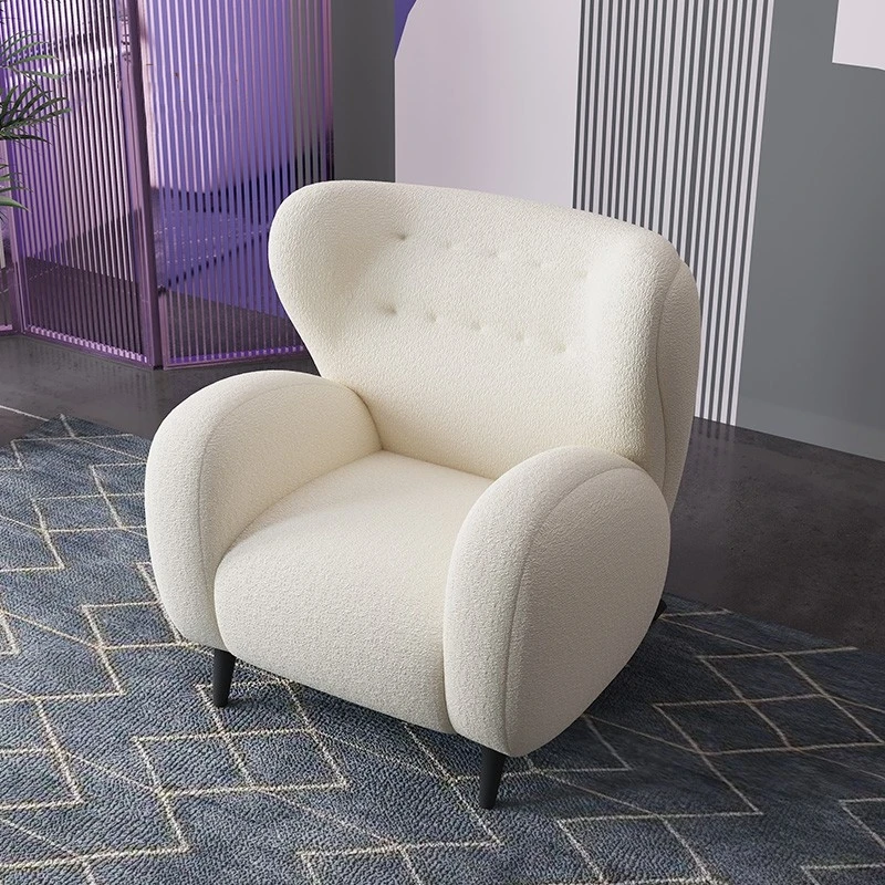 Единична удобен разтегателен диван-фотьойл Nordic Recliner Модерни бели европейски столове за дневна с Луксозна кухненска часова Банкетная мебели Sillon2