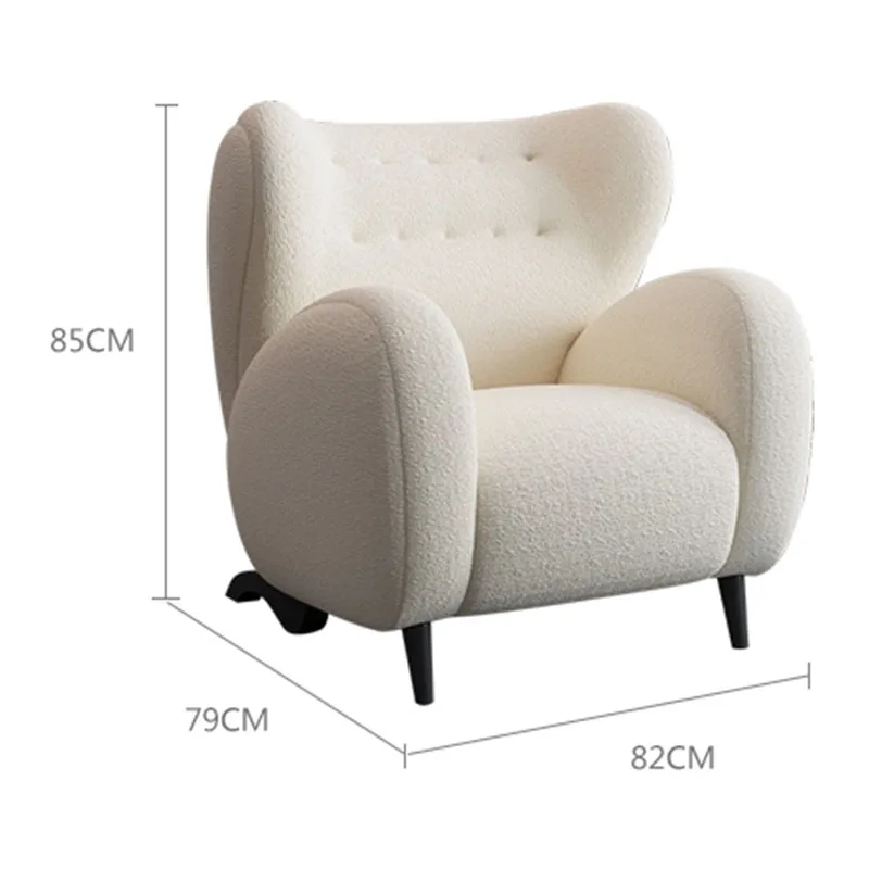 Единична удобен разтегателен диван-фотьойл Nordic Recliner Модерни бели европейски столове за дневна с Луксозна кухненска часова Банкетная мебели Sillon4