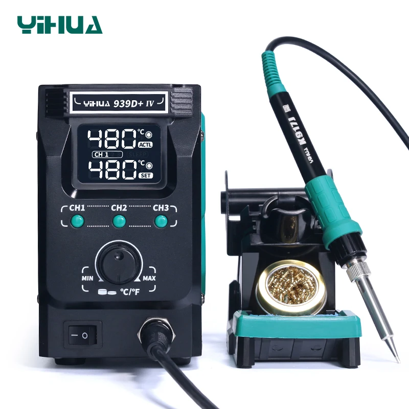 YIHUA 939D + IV, инструменти за ремонт на паяльника, LCD заваряване завод, производител, Цифров поялната станция0