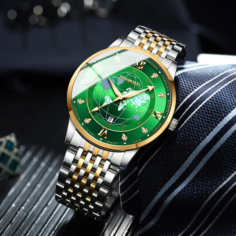 2023 Нови модни творчески мъжки часовник от синьо злато, кварцов механизъм водоустойчив, с нежна дата, бизнес ръчни часовници, мъжки часовници3