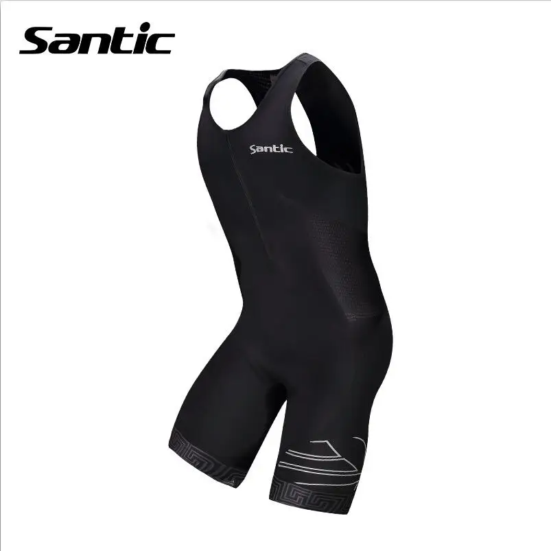 Мъжки костюм за триатлон Santic, състезателен гащеризон с къс ръкав, быстросохнущий костюм от ликра, костюм за плуване/колоездене/спринт pro team, дрехи0