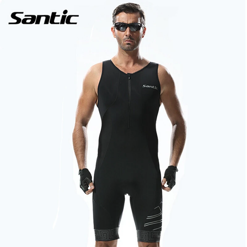 Мъжки костюм за триатлон Santic, състезателен гащеризон с къс ръкав, быстросохнущий костюм от ликра, костюм за плуване/колоездене/спринт pro team, дрехи2