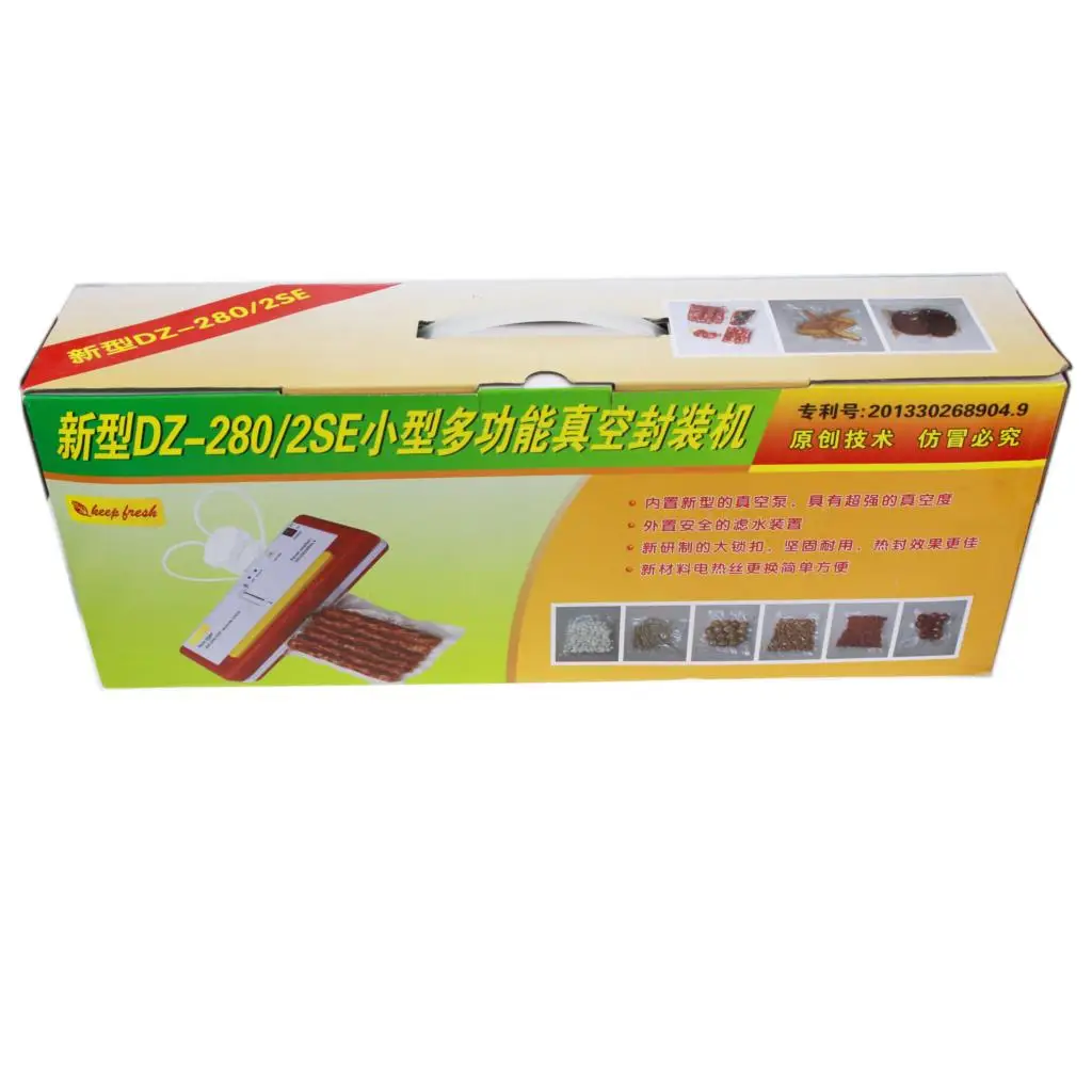 Вакуумно пакетираща машина за хранителни продукти може да бъде мокра и суха свежезамороженную опаковка за печене, уплътнителни пакети, устройства DZ-280/2SE5