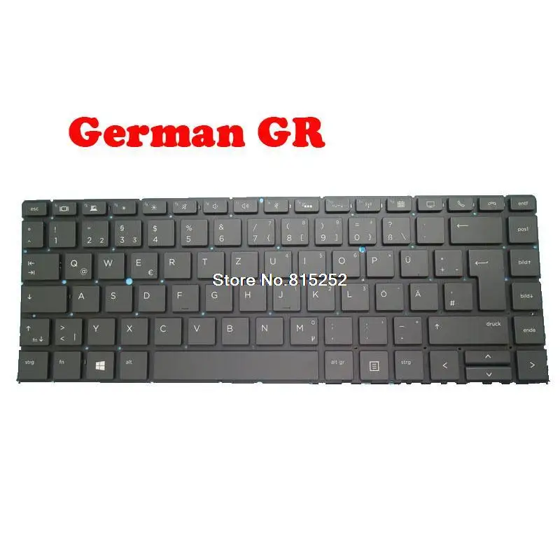 Клавиатура за лаптоп HP EliteBook 1040 G4 Черна С подсветка Белгия BE/RO Румънски/Немски GR / Тайланд TI / Словенски SL1