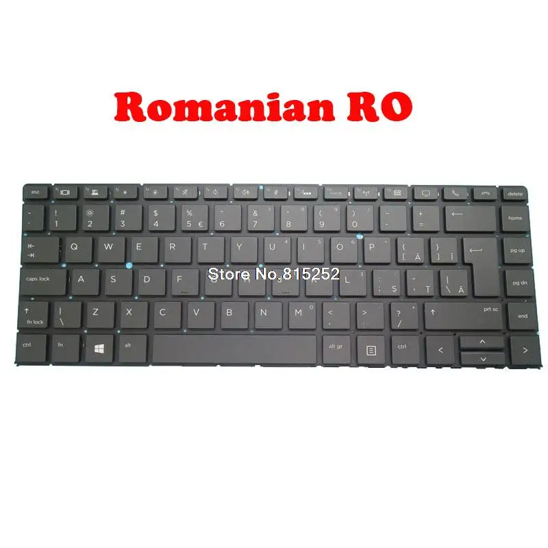 Клавиатура за лаптоп HP EliteBook 1040 G4 Черна С подсветка Белгия BE/RO Румънски/Немски GR / Тайланд TI / Словенски SL3